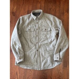 Line of Trade Peak CPO Jacket Mens M Gray Wool Blend Insulated Shirt Jacket